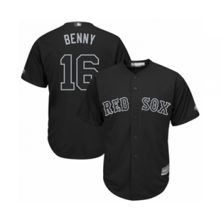 Men's Boston Red Sox #16 Andrew Benintendi Benny Authentic Black 2019 Players Weekend Baseball Jersey
