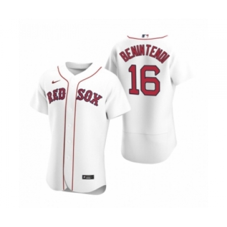 Men's Boston Red Sox #16 Andrew Benintendi Nike White Authentic 2020 Home Jersey