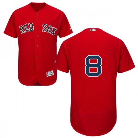 Men's Majestic Boston Red Sox #8 Carl Yastrzemski Red Alternate Flex Base Authentic Collection MLB Jersey