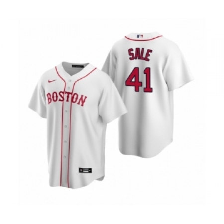 Men's Boston Red Sox #41 Chris Sale Nike White Replica Alternate Jersey