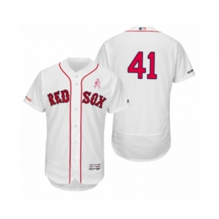 Men's Chris Sale Boston Red Sox #41 White 2019 Mothers Day flex base Jersey