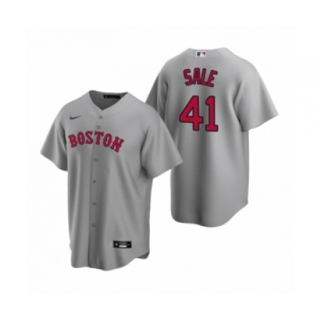Women's Boston Red Sox #41 Chris Sale Nike Gray Replica Road Jersey