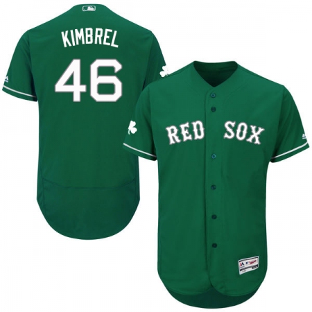 Men's Majestic Boston Red Sox #46 Craig Kimbrel Green Celtic Flexbase Authentic Collection MLB Jersey