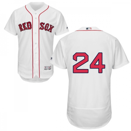 Men's Majestic Boston Red Sox #24 David Price White Home Flex Base Authentic Collection MLB Jersey