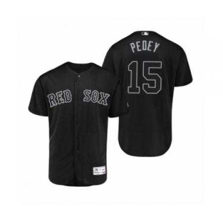 Men Red Sox Dustin Pedroia Pedey Black 2019 Players Weekend Authentic Jersey