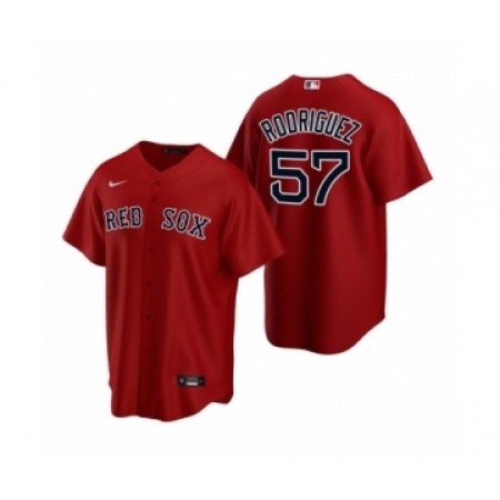 Men's Boston Red Sox #57 Eduardo Rodriguez Nike Red Replica Alternate Jersey
