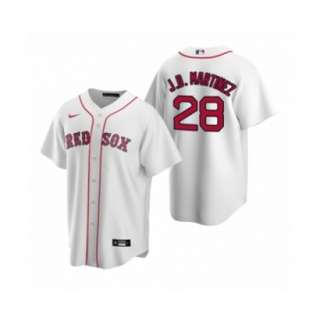 Men's Boston Red Sox #28 J.D. Martinez Nike White Replica Home Jersey