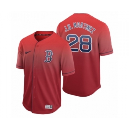 Men's Boston Red Sox #28 J.D. Martinez Red Fade Nike Jersey
