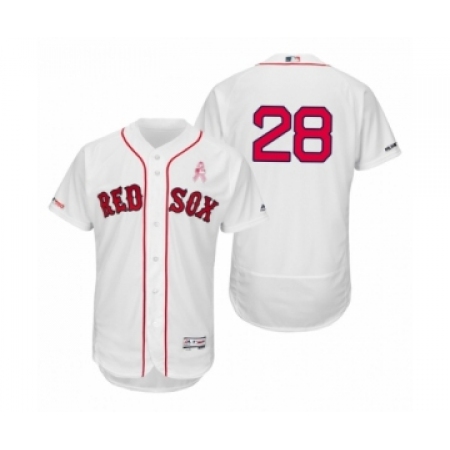 Men's J.D. Martinez Boston Red Sox #28 White 2019 Mother's Day flex base Jersey
