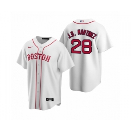 Youth Boston Red Sox #28 J.D. Martinez Nike White Replica Alternate Jersey