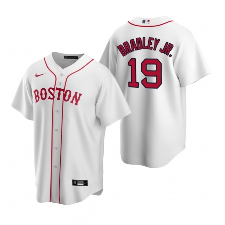 Men's Nike Boston Red Sox #19 Jackie Bradley Jr. White Alternate Stitched Baseball Jersey