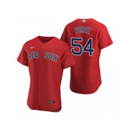 Men's Boston Red Sox #54 Martin Perez Nike Red Authentic 2020 Alternate Jersey