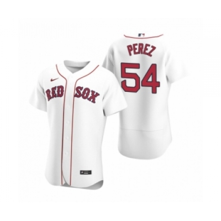 Men's Boston Red Sox #54 Martin Perez Nike White Authentic 2020 Home Jersey