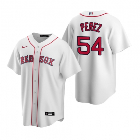 Men's Nike Boston Red Sox #54 Martin Perez White Home Stitched Baseball Jersey