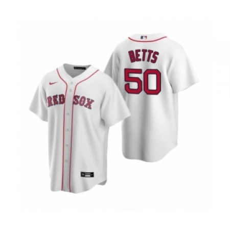 Men's Boston Red Sox #50 Mookie Betts Nike White Replica Home Jersey