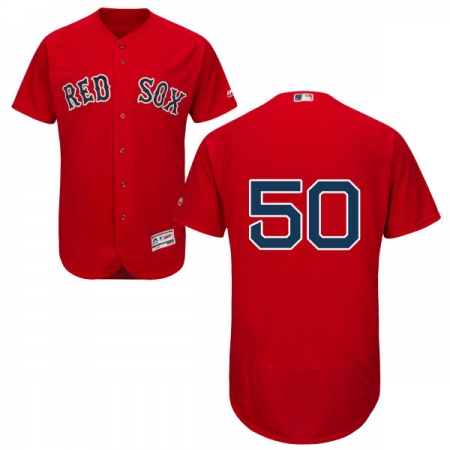 Men's Majestic Boston Red Sox #50 Mookie Betts Red Alternate Flex Base Authentic Collection MLB Jersey