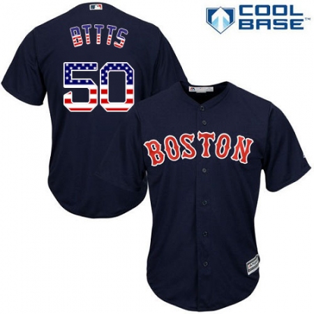 Men's Majestic Boston Red Sox #50 Mookie Betts Replica Navy Blue USA Flag Fashion Road Cool Base MLB Jersey