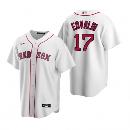 Men's Nike Boston Red Sox #17 Nathan Eovaldi White Home Stitched Baseball Jersey