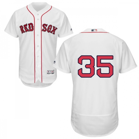 Men's Majestic Boston Red Sox #35 Steven Wright White Home Flex Base Authentic Collection MLB Jersey