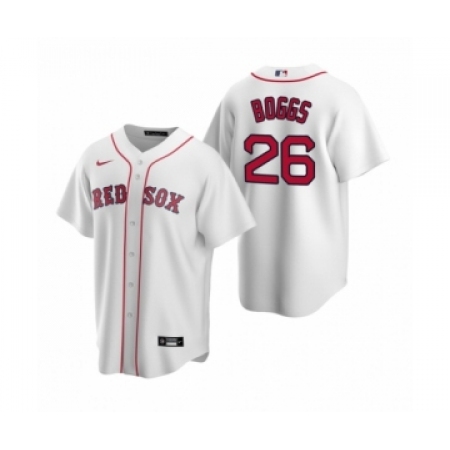Women's Boston Red Sox #26 Wade Boggs Nike White Replica Home Jersey