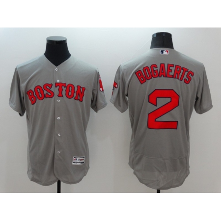 Men's Boston Red Sox #2 Xander Bogaerts Gray Replica Home Jersey